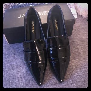 Black Patent Pointy Toe Dress Shoes Size 7